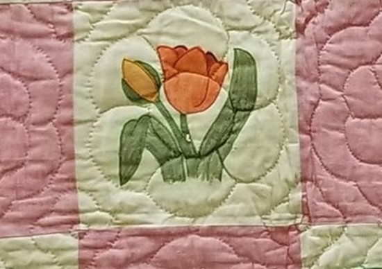 Pair of Floral Applique Quilts: Circa 1930